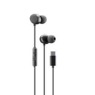 Слушалки тапи USB-C с микрофон Cloud, Черни