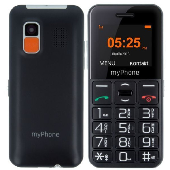 Телефон за възрастни myPhone Halo Easy, черен цвят