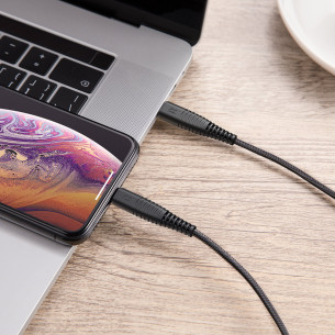 Усилен кабел RavPower USB-C към Lightning, 1м