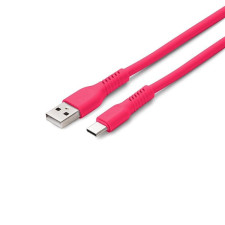Кабел USB-A - USB-C 1,8m 3A COLORUM цвят магента
