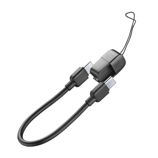 Външна батерия 10000 mAh LCD 20W с вграден USB-C кабел