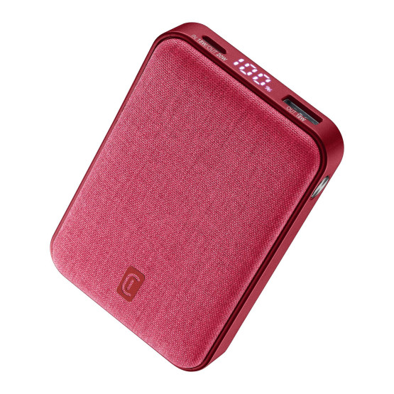 Външна батерия GLAM 20W PD 10000 mAh LCD червена