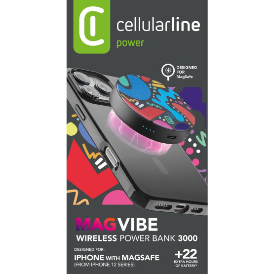 Външна безжична батерия Mag VIBE 3000 mAh