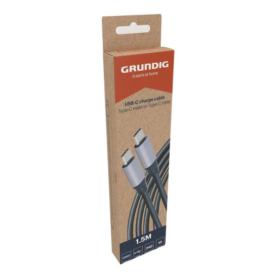 Grunding Кабел USB-C към USB-C 1.5 м 240W 10Gbps