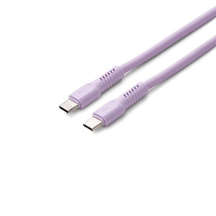 Кабел USB-C - USB-C 1,8m 3A COLORUM цвят лавандула
