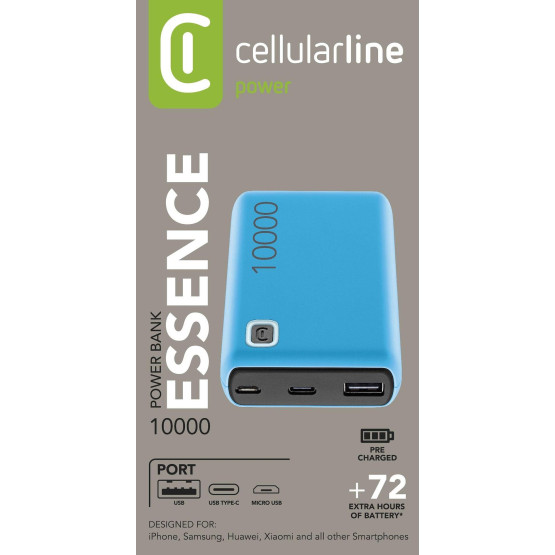 Външна батерия ESSENCE 10000 mAh, Синя