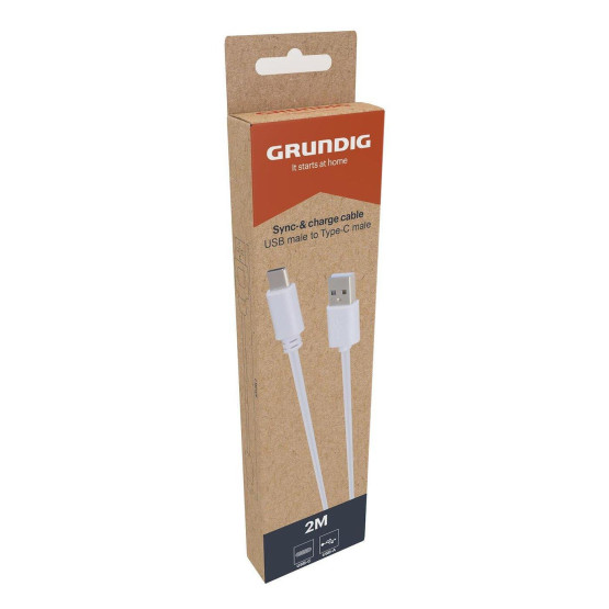 Grunding Кабел USB-C към USB-A за зареждане 2 м