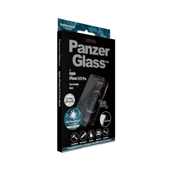 Стъклен протектор PanzerGlass за Apple Iphone 12 /12 Pro, CaseFriendly, CamSlaider, Swarovski -Черен
