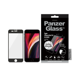 Стъклен протектор PanzerGlass за Apple Iphone 7/8/6/6s/2020 SE CaseFriendly, CamSlider, Swarovski - Черно