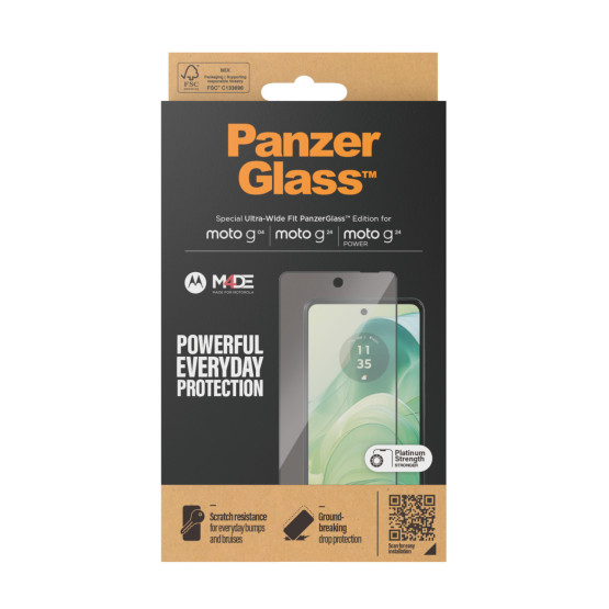 Стъклен протектор PanzerGlass за Motorola Moto G04/G24/G24 Power, UWF