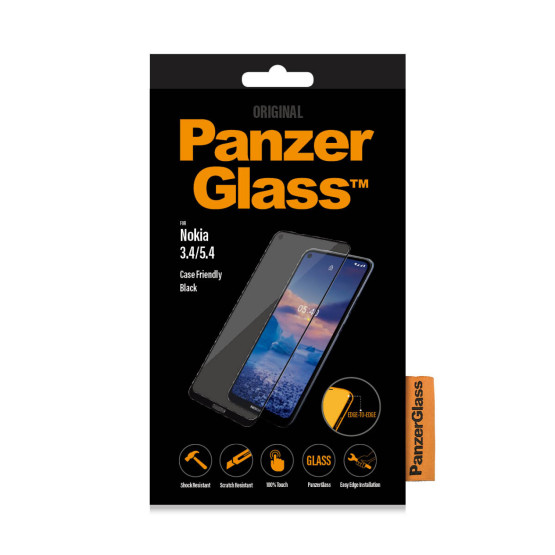 Стъклен протектор PanzerGlass за Nokia 3.4/5.4 CaseFriendly - Черен