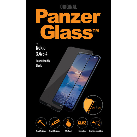 Стъклен протектор PanzerGlass за Nokia 3.4/5.4 CaseFriendly - Черен