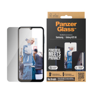Стъклен протектор PanzerGlass за Samsung Galaxy A25 5G Privacy, Recycled, UWF