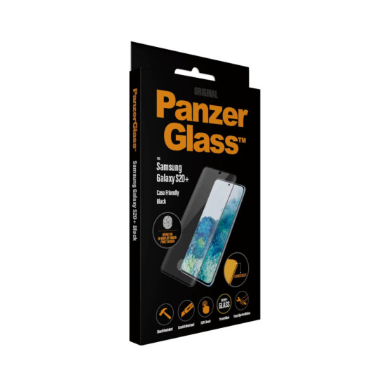 Стъклен протектор PanzerGlass за Samsung Galaxy S20 Plus Fingerprint CaseFriendly - Черен, 117561
