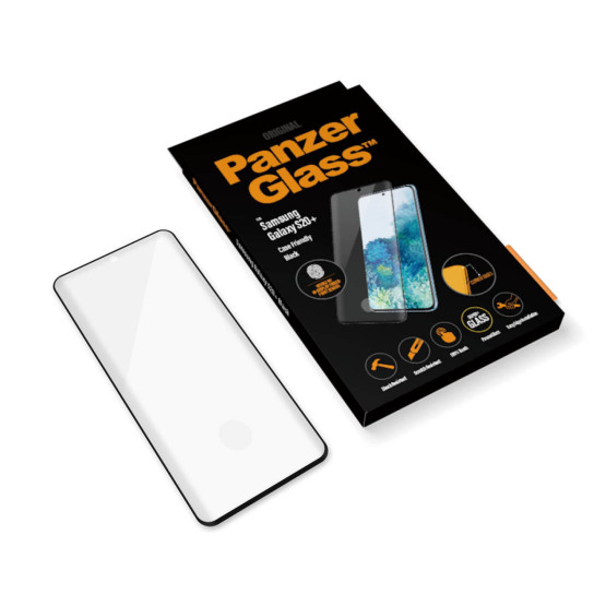 Стъклен протектор PanzerGlass за Samsung Galaxy S20 Plus Fingerprint CaseFriendly - Черен, 117561