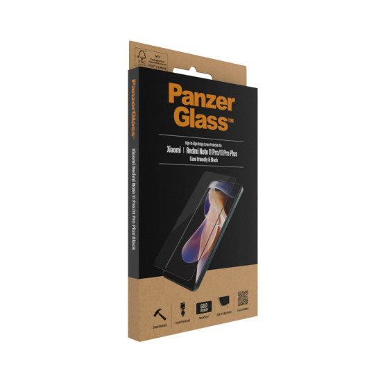 Стъклен протектор PanzerGlass за Xiaomi Redmi Note 11 Pro/ Note 11 Pro Plus CaseFriendly - Черен