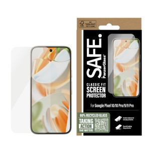 Стъклен протектор Safe за Google Pixel 10, Pixel 10 Pro, 9, 9 ProUWF, Antibacterial,Прозрачен