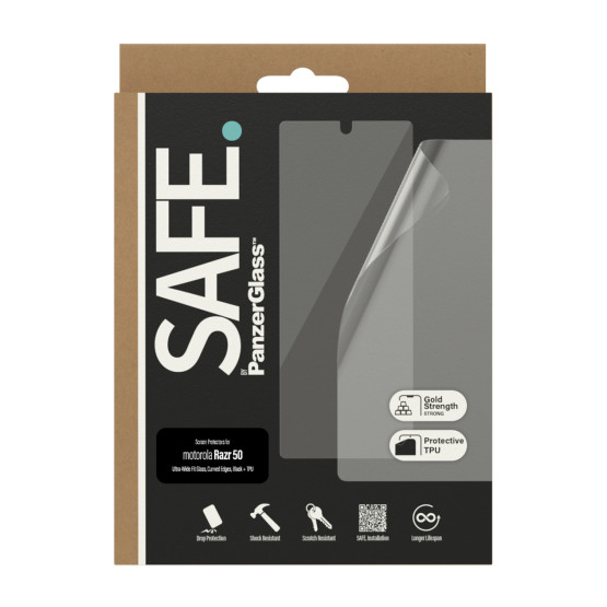 Стъклен протектор Safe за Motorola Razr 50/Razer Glory, Tpu+ Стъклен протектор, UWF