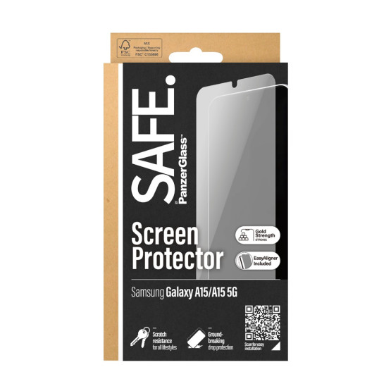 Стъклен протектор Safe за Samsung Galaxy A15 / A15 5G Re-glass, UWF
