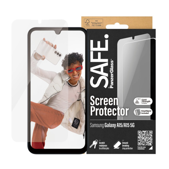 Стъклен протектор Safe за Samsung Galaxy A15 / A15 5G Re-glass, UWF