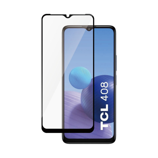 Стъклен протектор Safe за TCL 408 ,UWF - Черен
