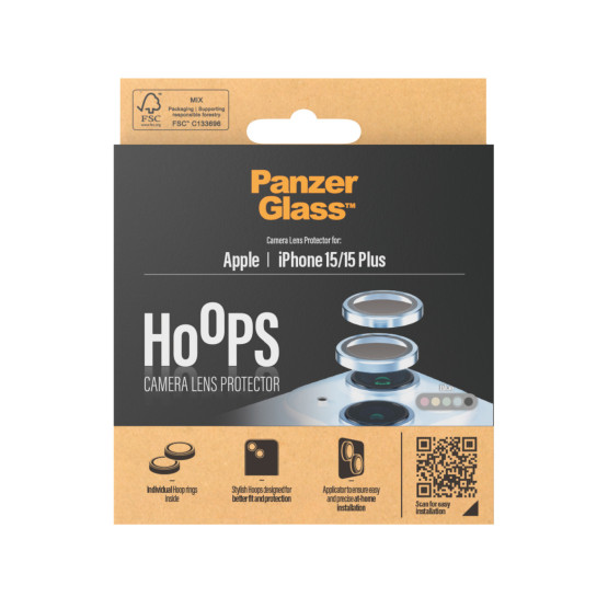 Протектор за камера PanzerGlass Hoops за Apple Iphone 15/15 Plus - Син