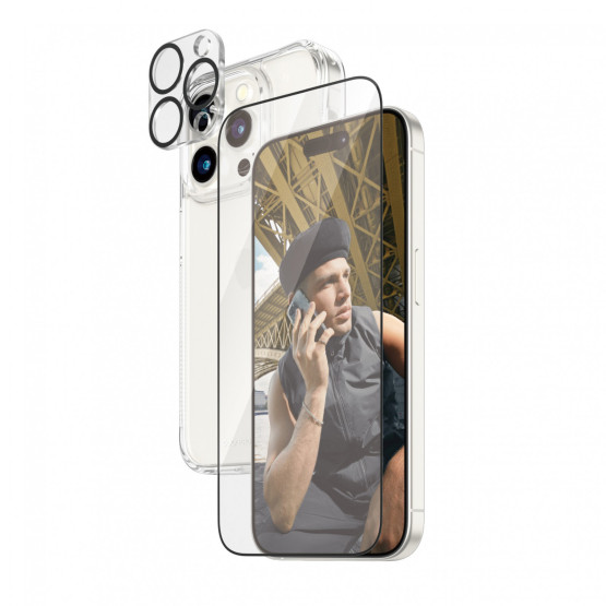 Стъклен протектор PanzerGlass за Apple iPhone 15 Pro UWF Bundle (UWF screen protector, HardCase, протектор за камера)