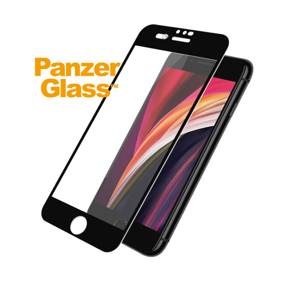 Стъклен протектор PanzerGlass за Apple Iphone 7/8/6/6s/2020 SE CaseFriendly, CamSlider, Privacy, Swarovski - Черно