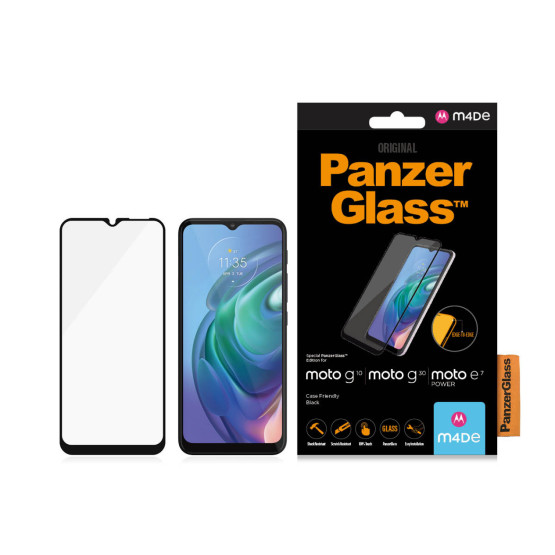 Стъклен протектор PanzerGlass за Motorola Moto G10 / Moto G30/ Moto E7 Power CaseFrienfly - Черно