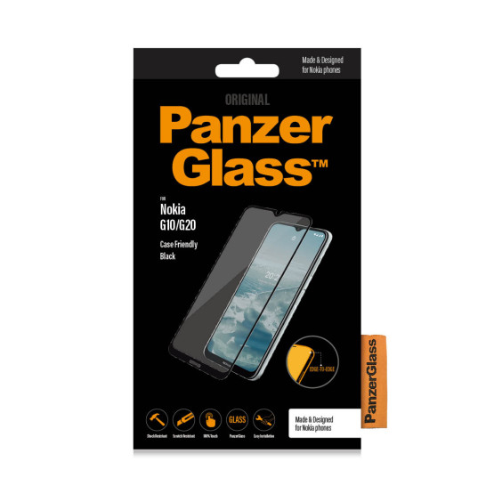 Стъклен протектор PanzerGlass за Nokia G10/G20 CaseFriendly - Черен