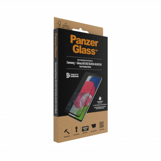 Стъклен протектор PanzerGlass за Samsung Galaxy A52/ A53 CaseFriendly - Черен