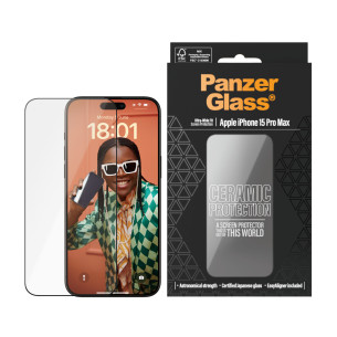 Стъклен протектор PanzerGlass Ceramic Protection за Apple iPhone 15 Pro Max UWF wA