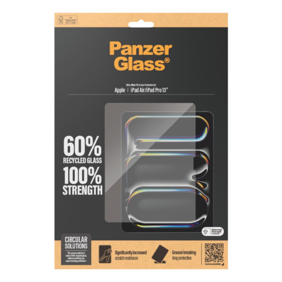 Стъклен протектор PanzerGlass за Apple Ipad Air, Ipad Pro 12.9 (2024)/Ipad Air,Ipad Pro 13" (2025), UWF