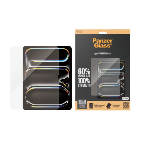 Стъклен протектор PanzerGlass за Apple Ipad Air, Ipad Pro 12.9 (2024)/Ipad Air,Ipad Pro 13" (2025), UWF