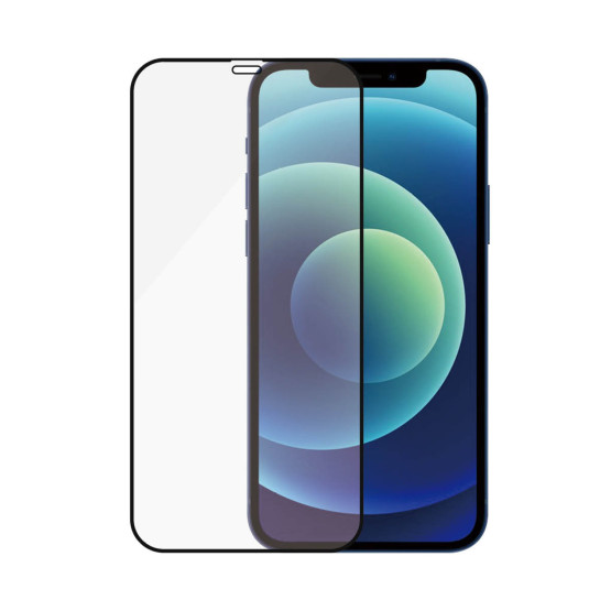 Стъклен протектор PanzerGlass за Apple Iphone 12 mini 5.4 CaseFriendly AntiBacterial - Черен, 117939