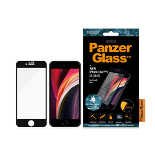 Стъклен протектор PanzerGlass за Apple Iphone 7/8/6/6s/SE 2020/2022 CaseFriendly - Черно