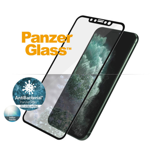 Стъклен протектор PanzerGlass за Apple Iphone Xs Max/11 Pro Max AntiGlare, AntiBacterial CaseFriendly, Black