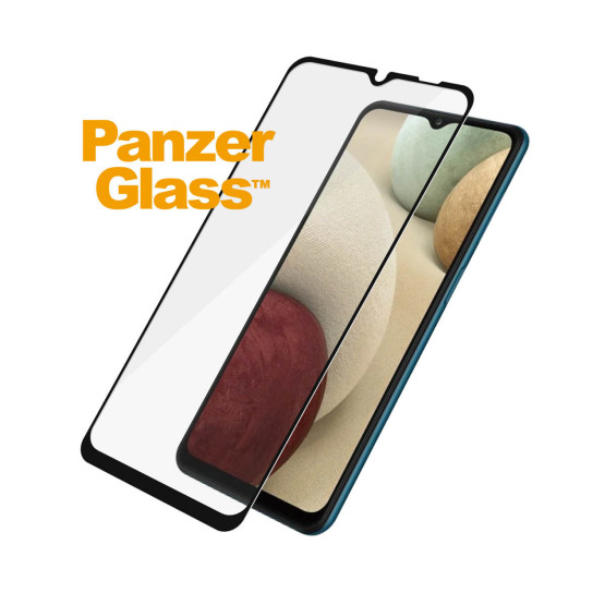 Стъклен протектор PanzerGlass за Samsung Galaxy A12 , CaseFriendly - Черен