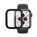 Стъклен протектор за часовник със силиконова рамка PanzerGlass за Apple watch Series 4/5/6/SE 40mm, AntiBacterial- Черна рамка, 118441