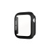 Стъклен протектор за часовник със силиконова рамка PanzerGlass за Apple watch Series 4/5/6/SE 40mm, AntiBacterial- Черна рамка, 118441