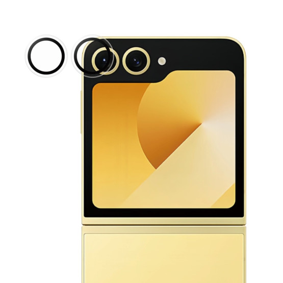 Стъклен протектор за камера PanzerGlass Hoops за Samsung Z Flip 7 FE, Прозрачен