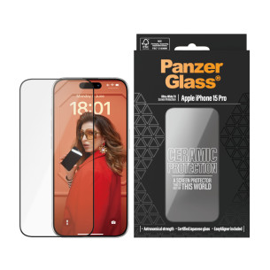 Стъклен протектор PanzerGlass Ceramic Protection за Apple iPhone 15 Pro UWF wA
