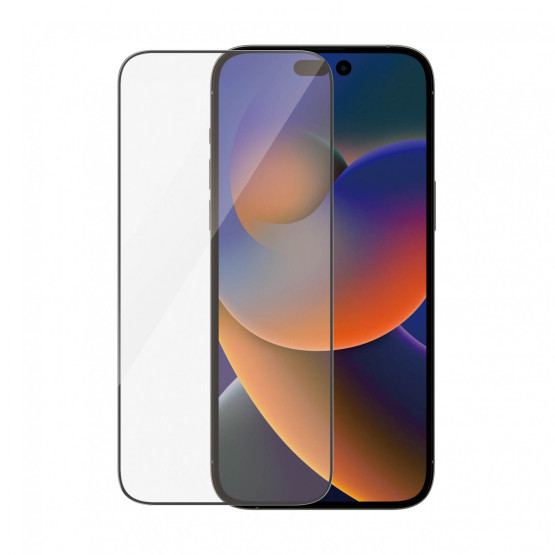 Стъклен протектор PanzerGlass за Apple Iphone 14 Pro Max, UWF, Antibacterial - Черен
