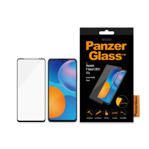 Стъклен протектор PanzerGlass за Huawei P Smart 2021 , CaseFriendly - Черен