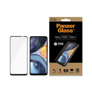 Стъклен протектор PanzerGlass за Motorola Moto G22 / E32 / E32s - Черен