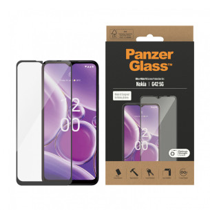 Стъклен протектор PanzerGlass за Nokia G42 5G CaseFriendly - Черен