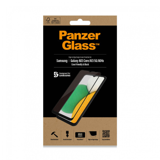 Стъклен протектор PanzerGlass за Samsung Galaxy A13 5G / A04s CaseFriendly - Черен