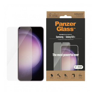 Стъклен протектор PanzerGlass за Samsung Galaxy S23 Plus / S22 Plus FingerPrint, CaseFriendly, AntiBacterial - Черен
