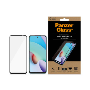 Стъклен протектор PanzerGlass за Xiaomi Redmi 10 / Redmi Note 11 4G, CaseFriendly - Черно