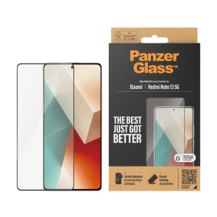 Стъклен протектор PanzerGlass за Xiaomi Redmi Note 13 5G/ Note 13 Pro 4G UWF - Черен